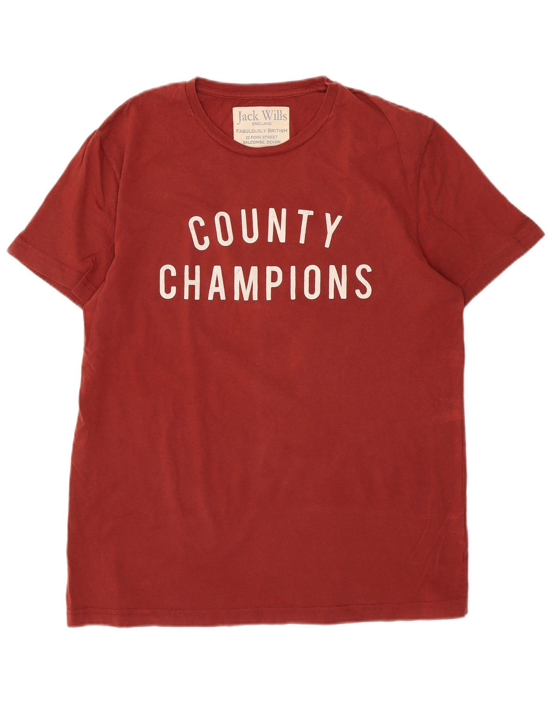 JACK WILLS Camiseta masculina gráfica grande algodão marrom