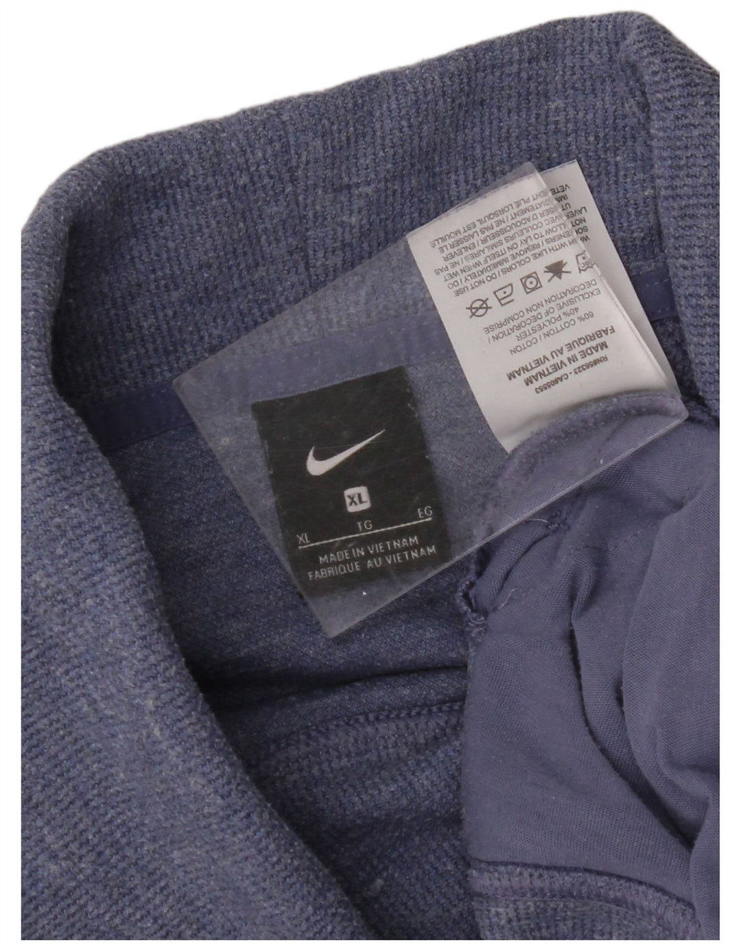 NIKE feminino roll neck moletom jumper UK 18 XL azul algodão