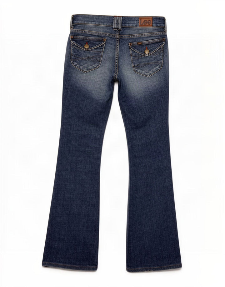 Lee Womens Leola Bootcut Jeans W27 L35 Azul Algodão
