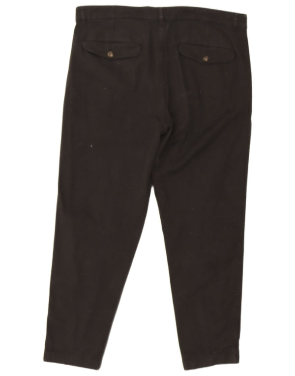 Zara Mens Slim Chino Calças EU 46 XL W36 L27 Preto