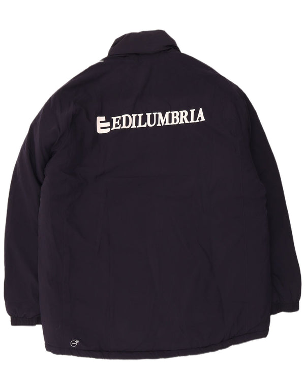 Jaqueta corta-vento masculina Puma Graphic UK 42 XL azul marinho poliéster