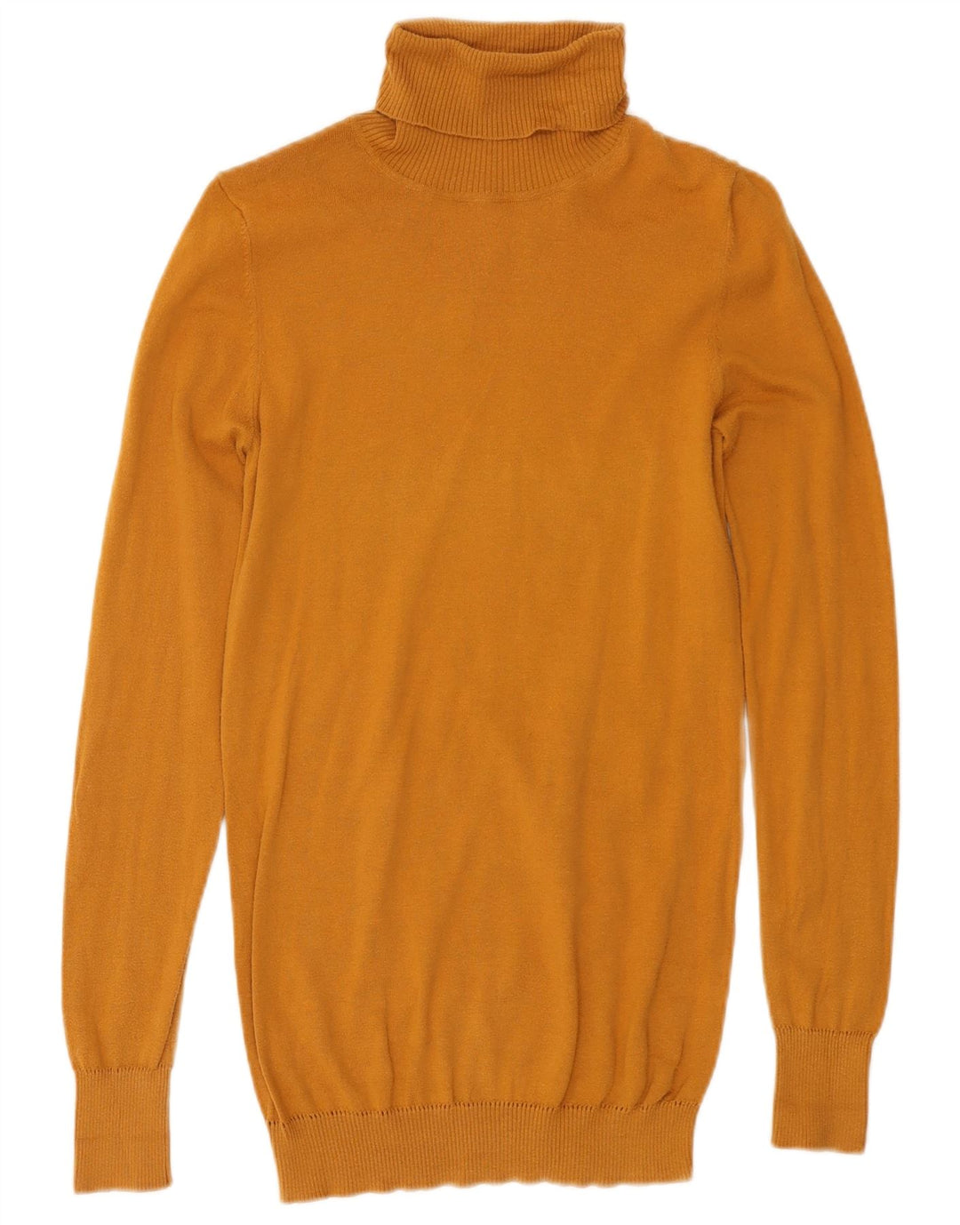 Suéter feminino Benetton com gola redonda Reino Unido 8 pequeno amarelo