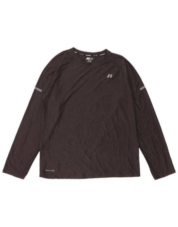 RUSSELL ATLÉTICO Menino Dri-Power Top Manga Comprida 14-15 Anos XL Cinza