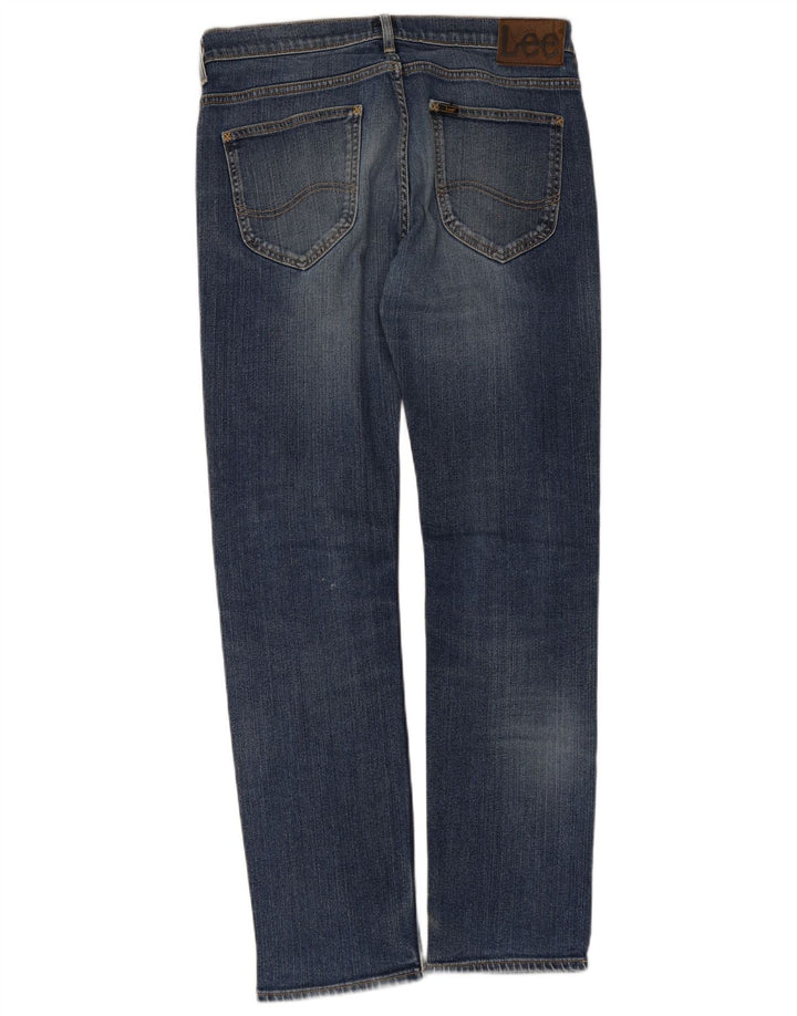Lee Mens Powell Distressed Slim Jeans W33 L34 Azul Algodão