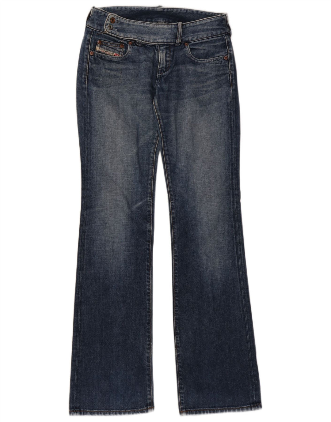Diesel feminino bootcut jeans W27 L33 azul algodão