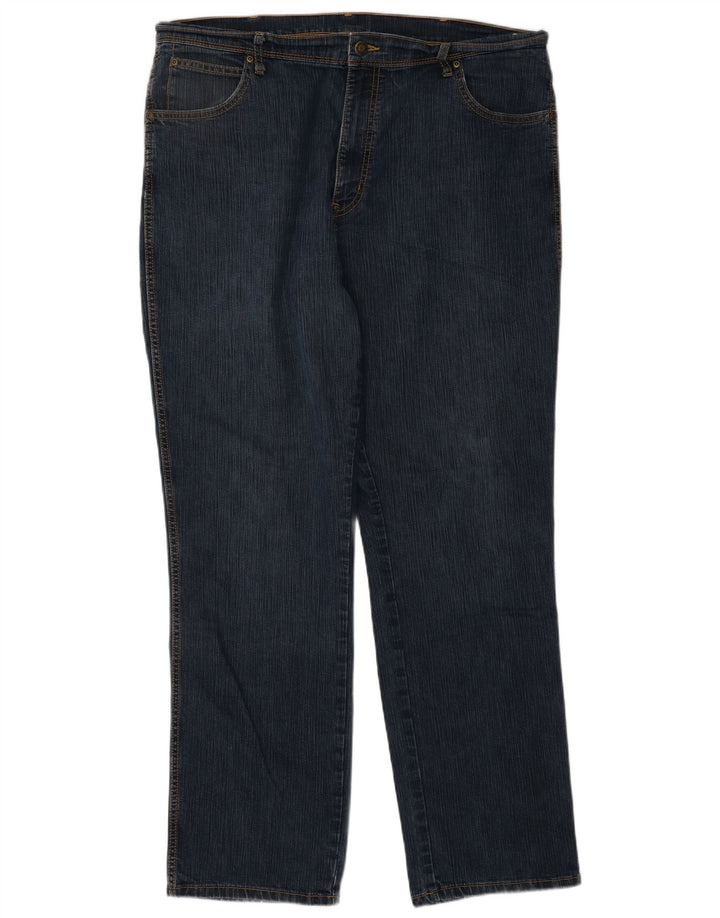 Calça jeans reta masculina WRANGLER regular fit W40 L34 algodão azul