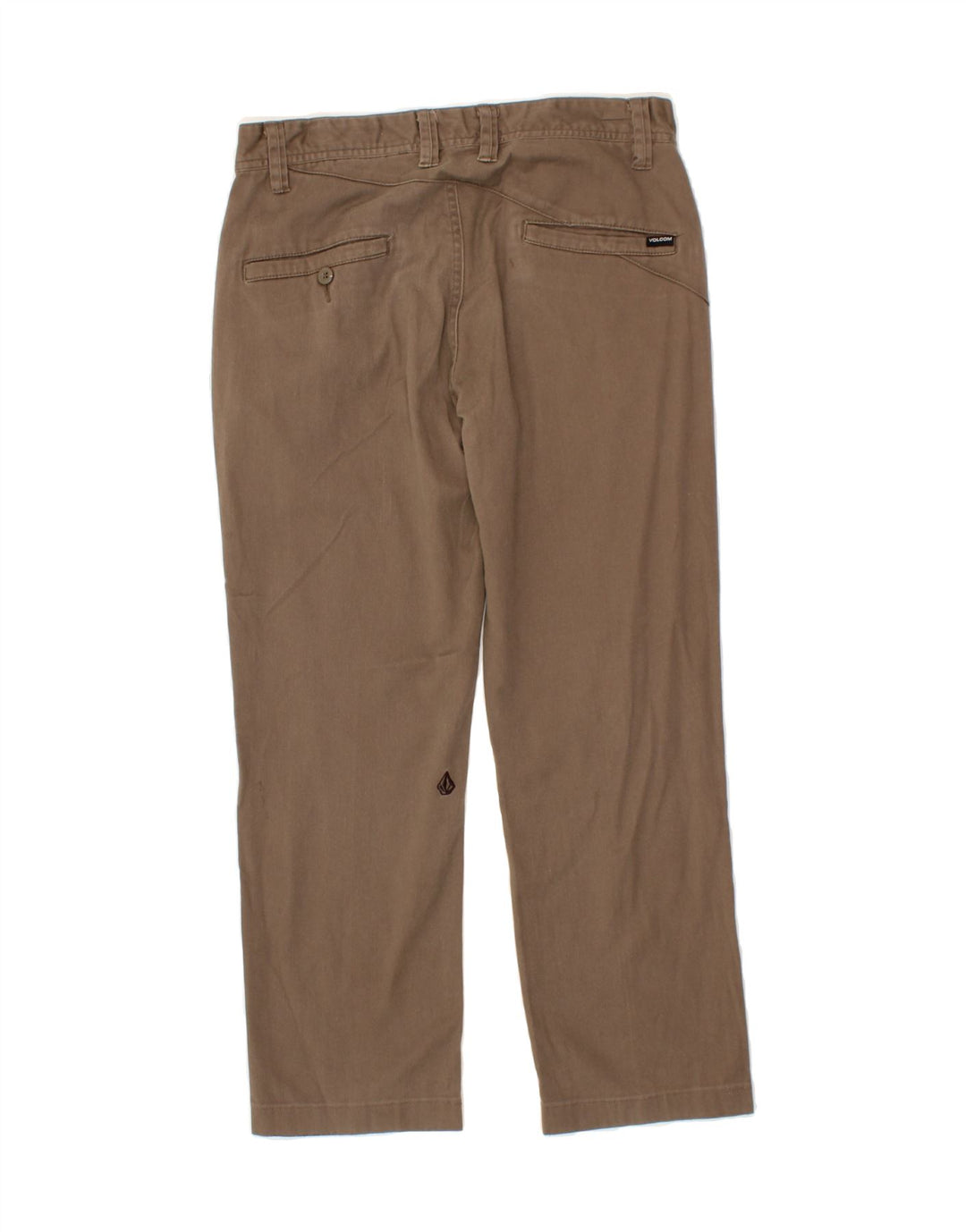 VOLCOM Mens Straight Chino Trousers W29 L26  Brown Cotton Vintage Volcom and Second-Hand Volcom from Messina Hembry 