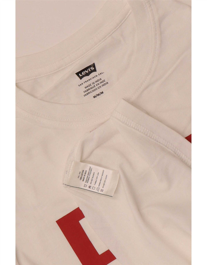 Camiseta gráfica masculina Levi's Top médio algodão branco