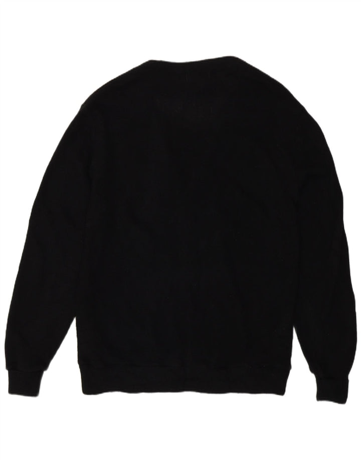 Izod Suéter Cardigan Masculino Grande Acrílico Preto