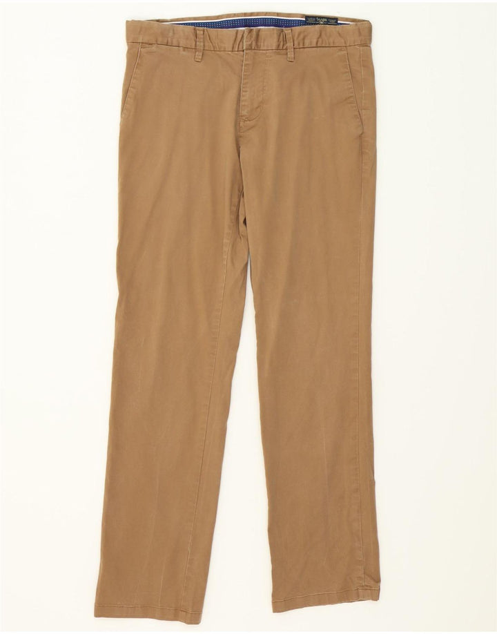 JULES Womens Straight Chino Trousers IT 42 Medium W34 L30 Brown Cotton Vintage Jules and Second-Hand Jules from Messina Hembry 