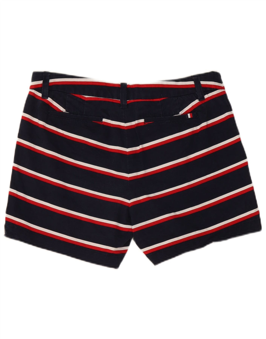 Shorts Chino feminino TOMMY HILFIGER EUA 8 médio W32 listrado azul marinho