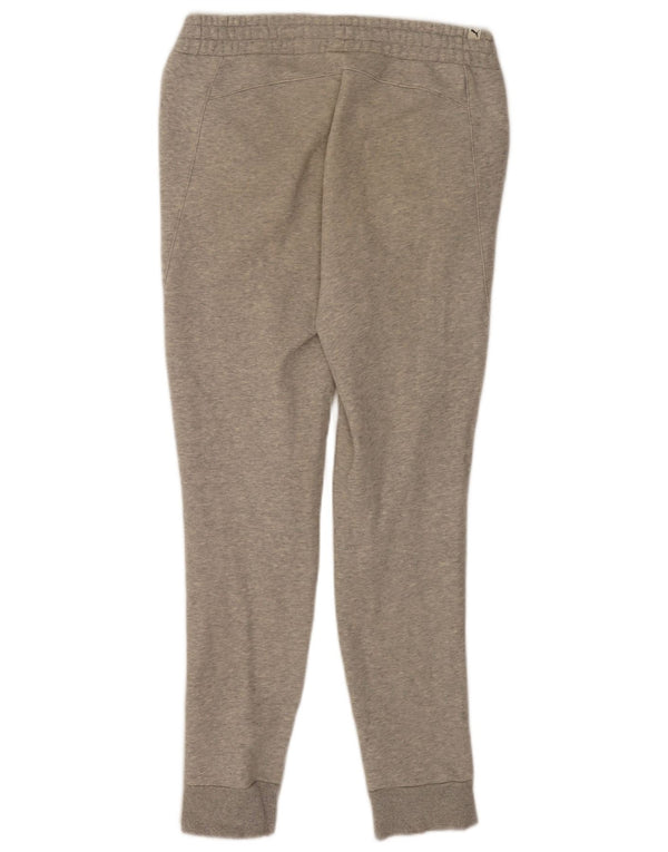 Calça esportiva feminina Puma Joggers UK 8 pequena cinza algodão esportiva
