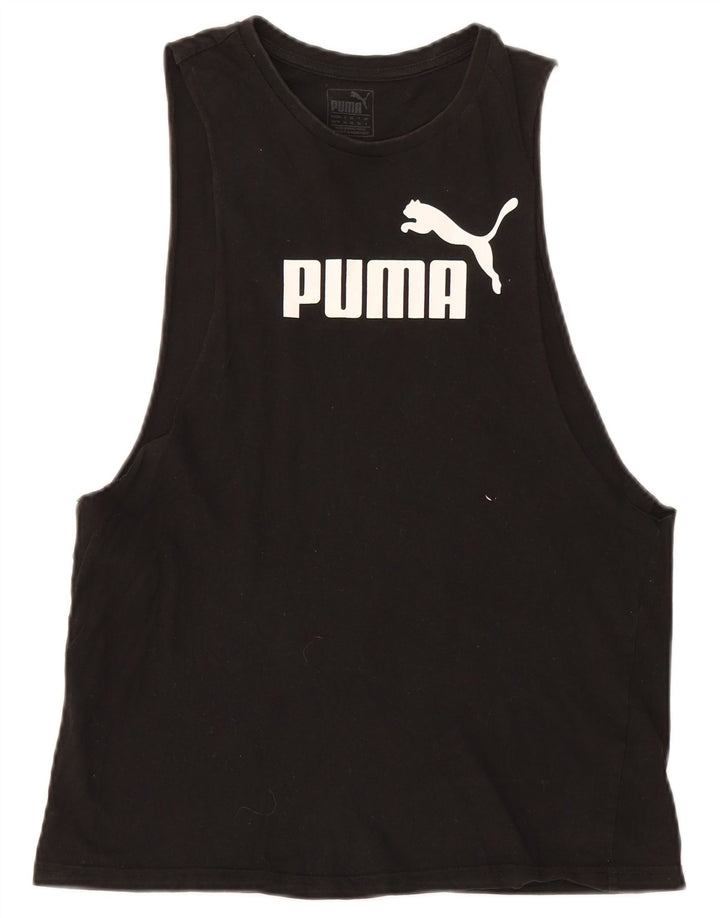 Puma Womens Graphic Vest Top Reino Unido 8 Pequeno Preto