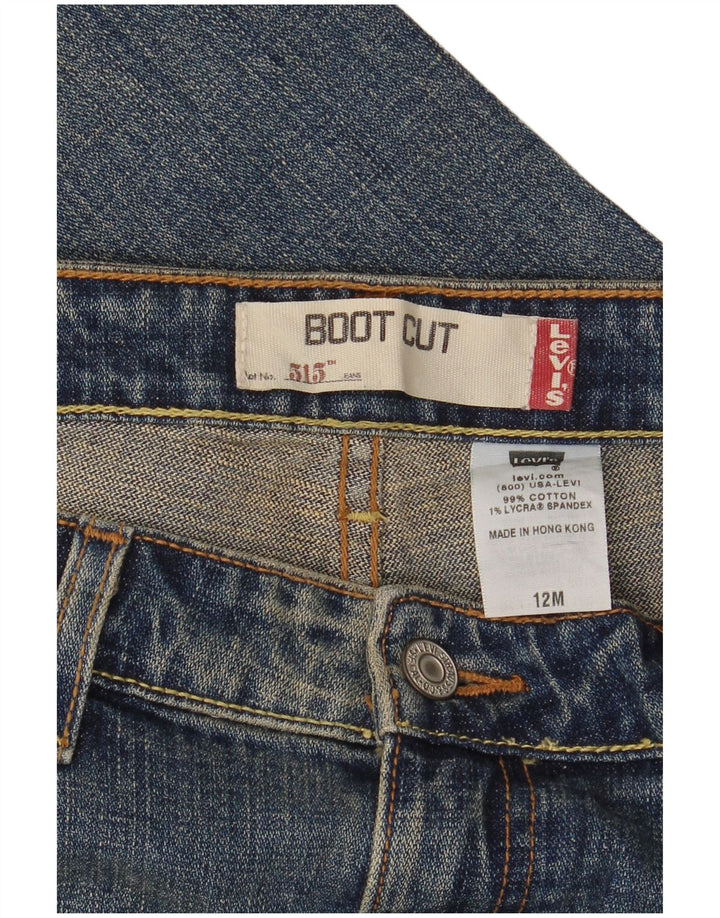 Calça jeans feminina Levi's 515 Bootcut US 12 grande W32 L30 azul algodão