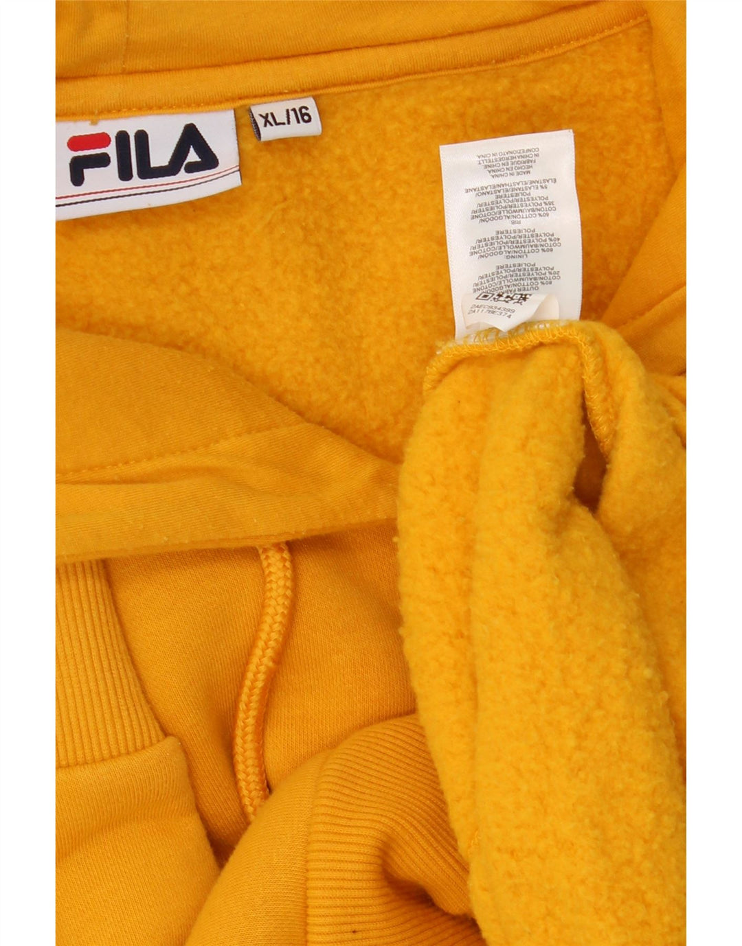 FILA Womens Hoodie Jumper UK 18 XL Yellow Cotton Vintage Fila and Second-Hand Fila from Messina Hembry 