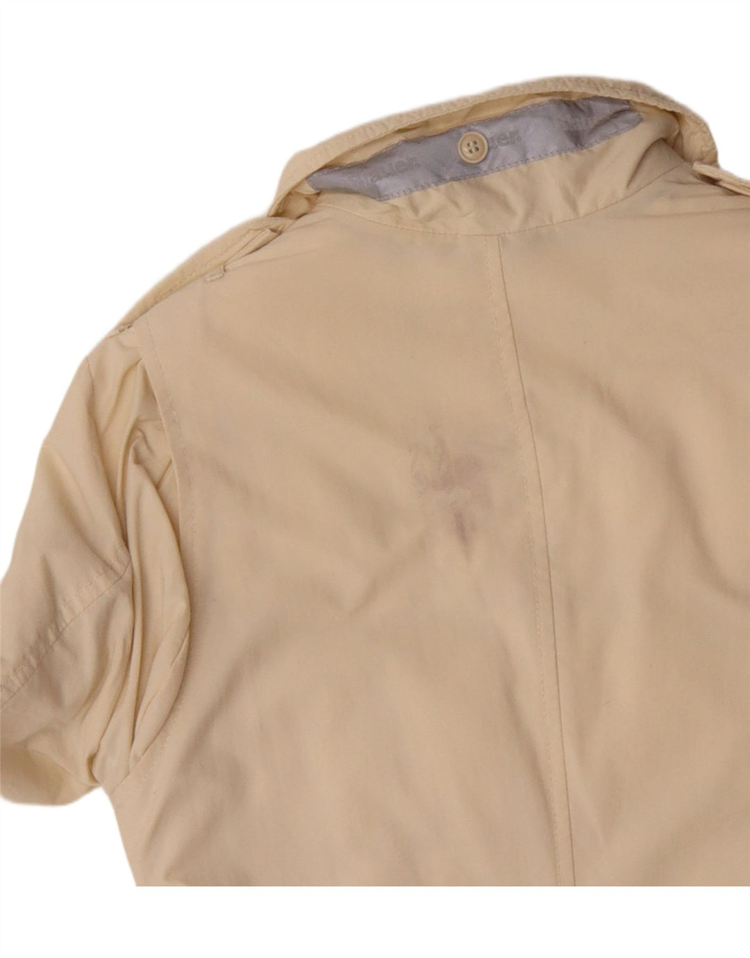 Jaqueta militar grande Blauer feminina UK 10 pequena bege
