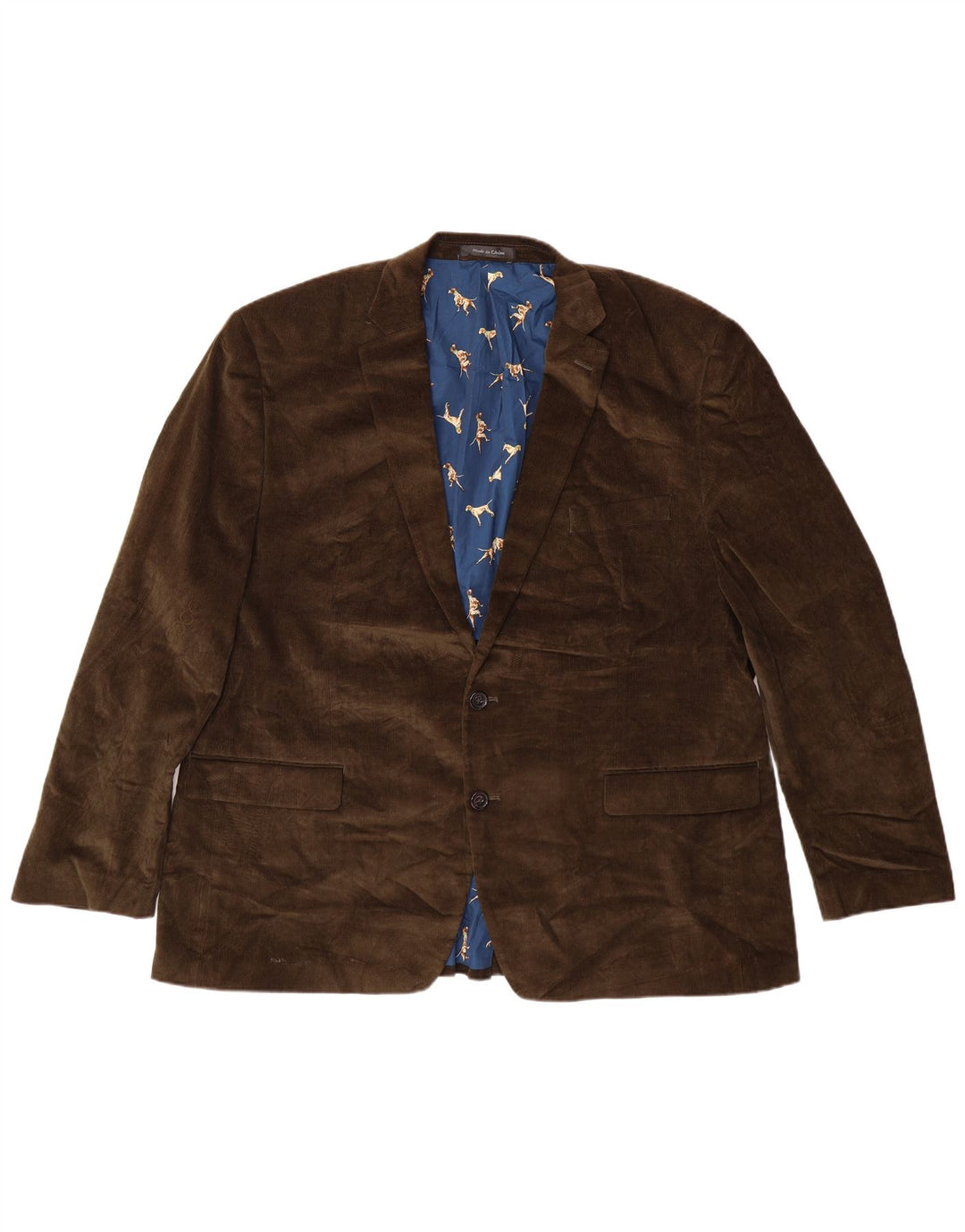 Jaqueta blazer masculina RALPH LAUREN de ajuste regular com 2 botões Reino Unido 48 4XL cáqui