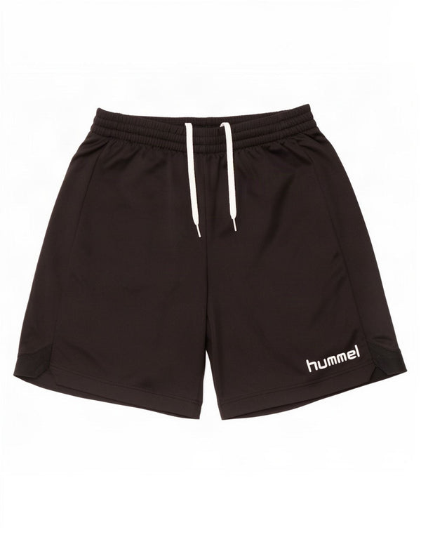 Hummel Mens Graphic Sport Shorts Médio Poliéster Preto