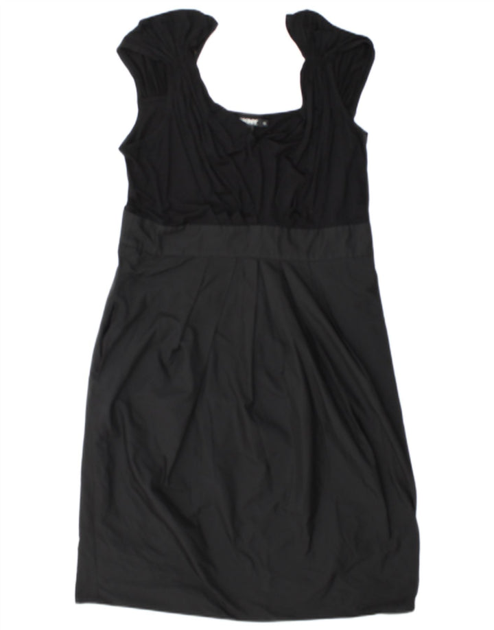 Vestido feminino Dkny US 14 XL preto colorblock viscose