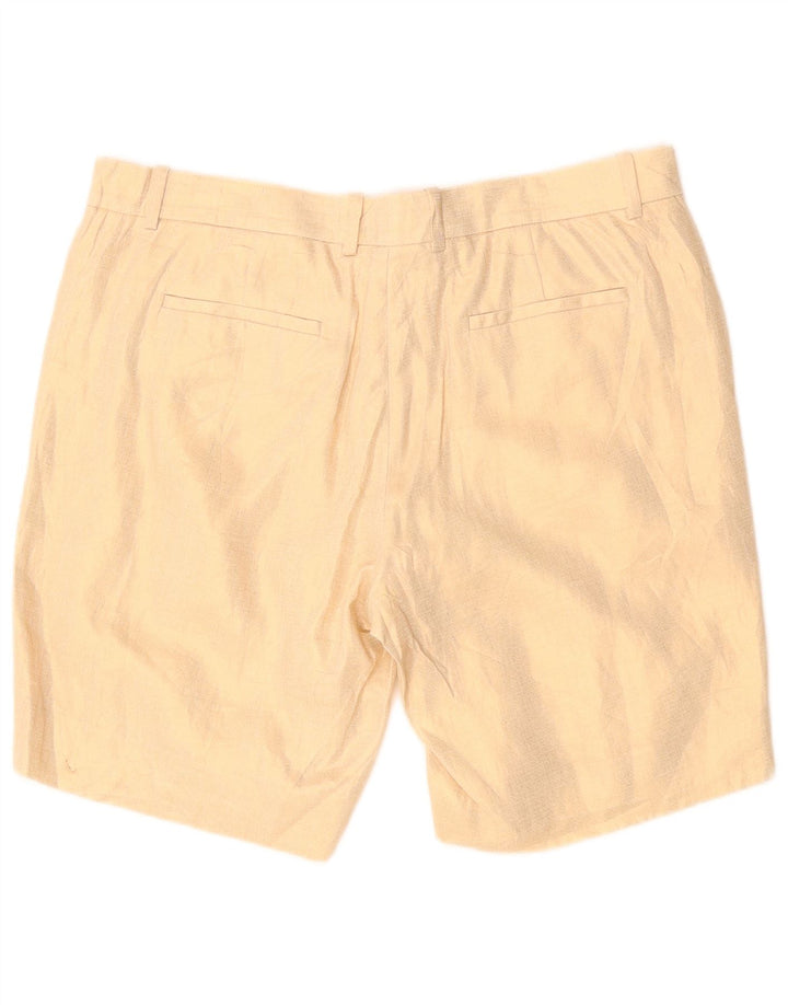 J. CREW Shorts Chino Feminino US 8 Médio W34 Linho Bege