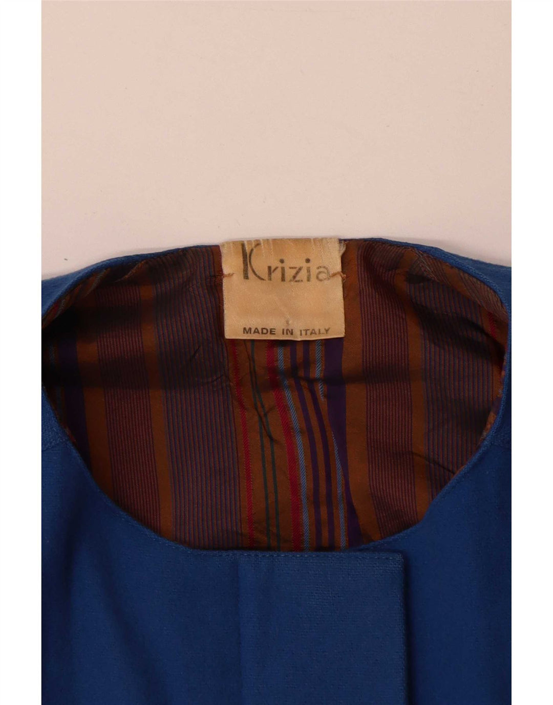 Jaqueta Bolero Feminina Krizia UK 14 Azul Médio