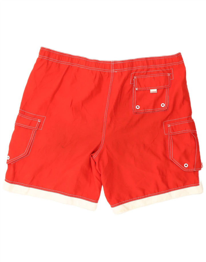 Shorts de natação masculino MOSSIMO XL vermelho colorblock poliéster