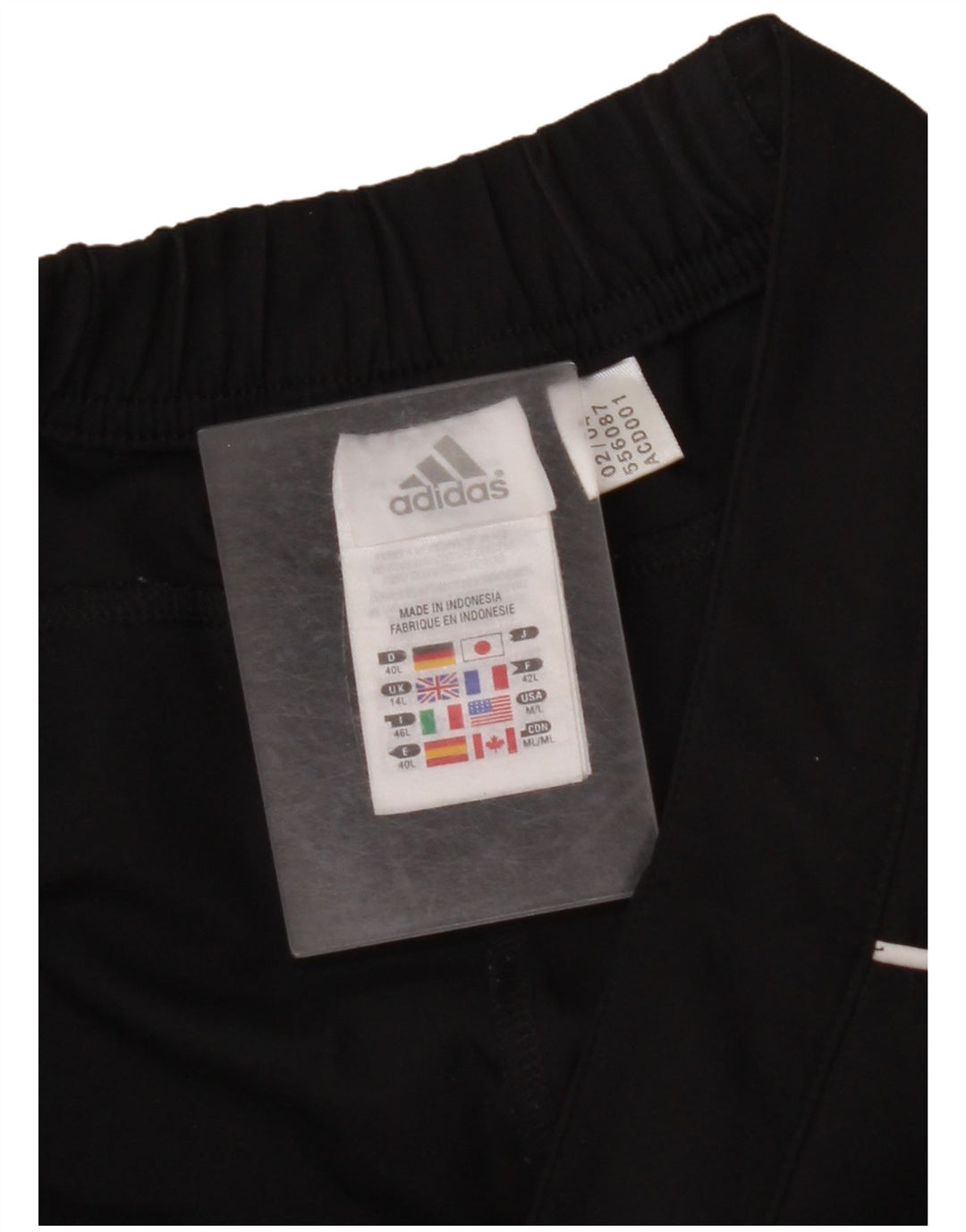 Calças de treino femininas ADIDAS UK 14 médio preto poliéster