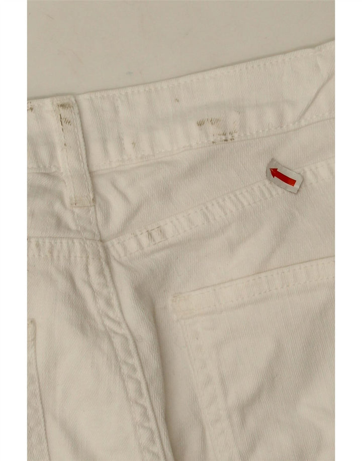 Fat Face Womens Capri Jeans UK 12 Médio W28 L20 Algodão Branco