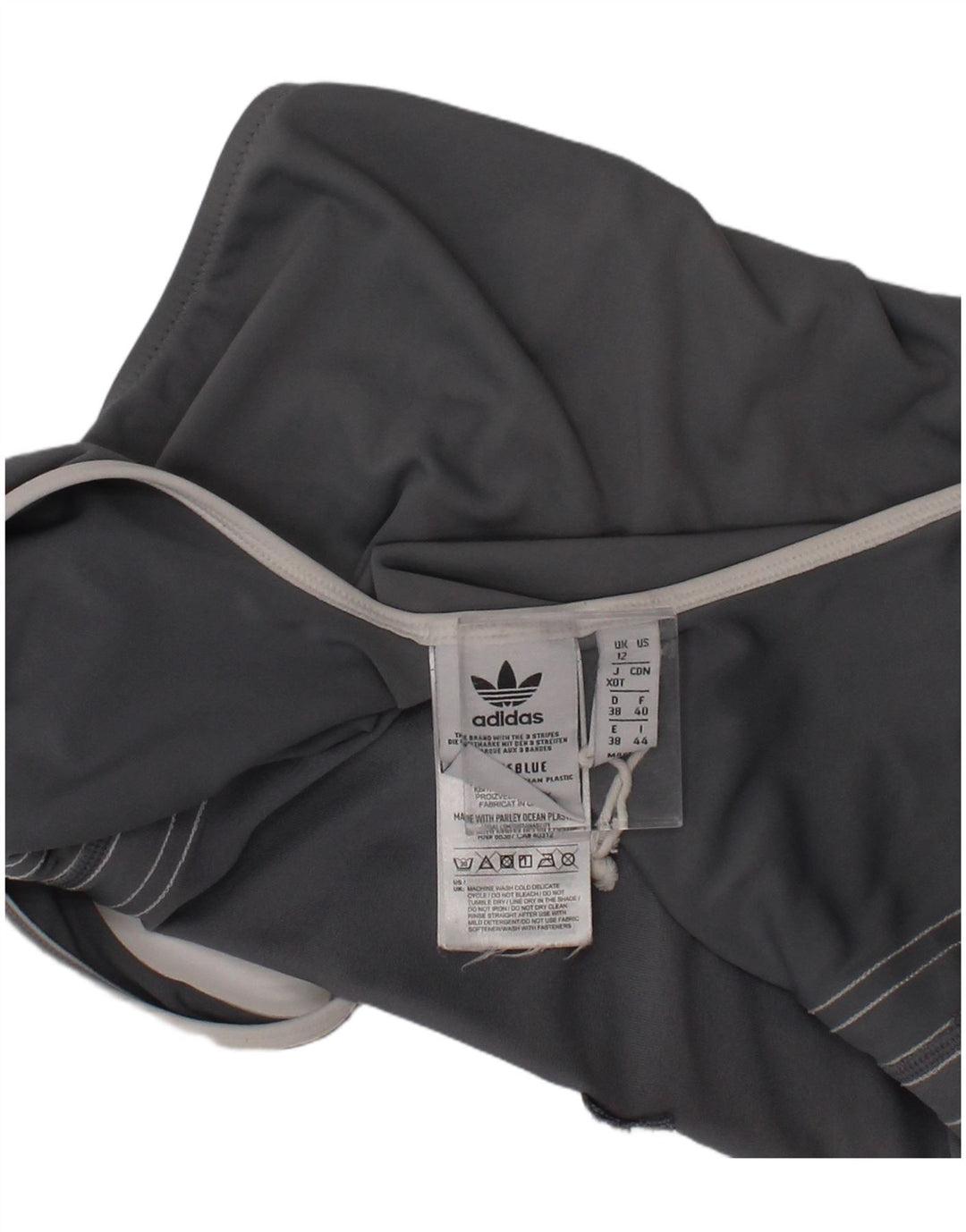 Adidas Womens Swimwear UK 12 Médio Cinza Poliéster Esportes