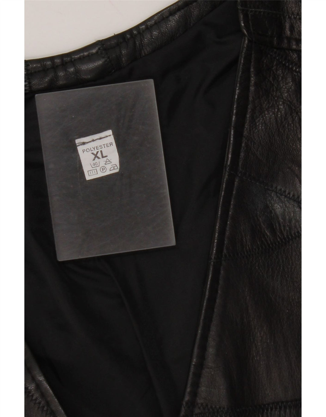 Colete de couro masculino VINTAGE XL preto