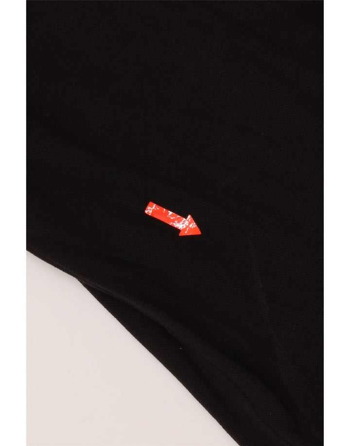 Camisa polo masculina Crew Clothing grande algodão preto