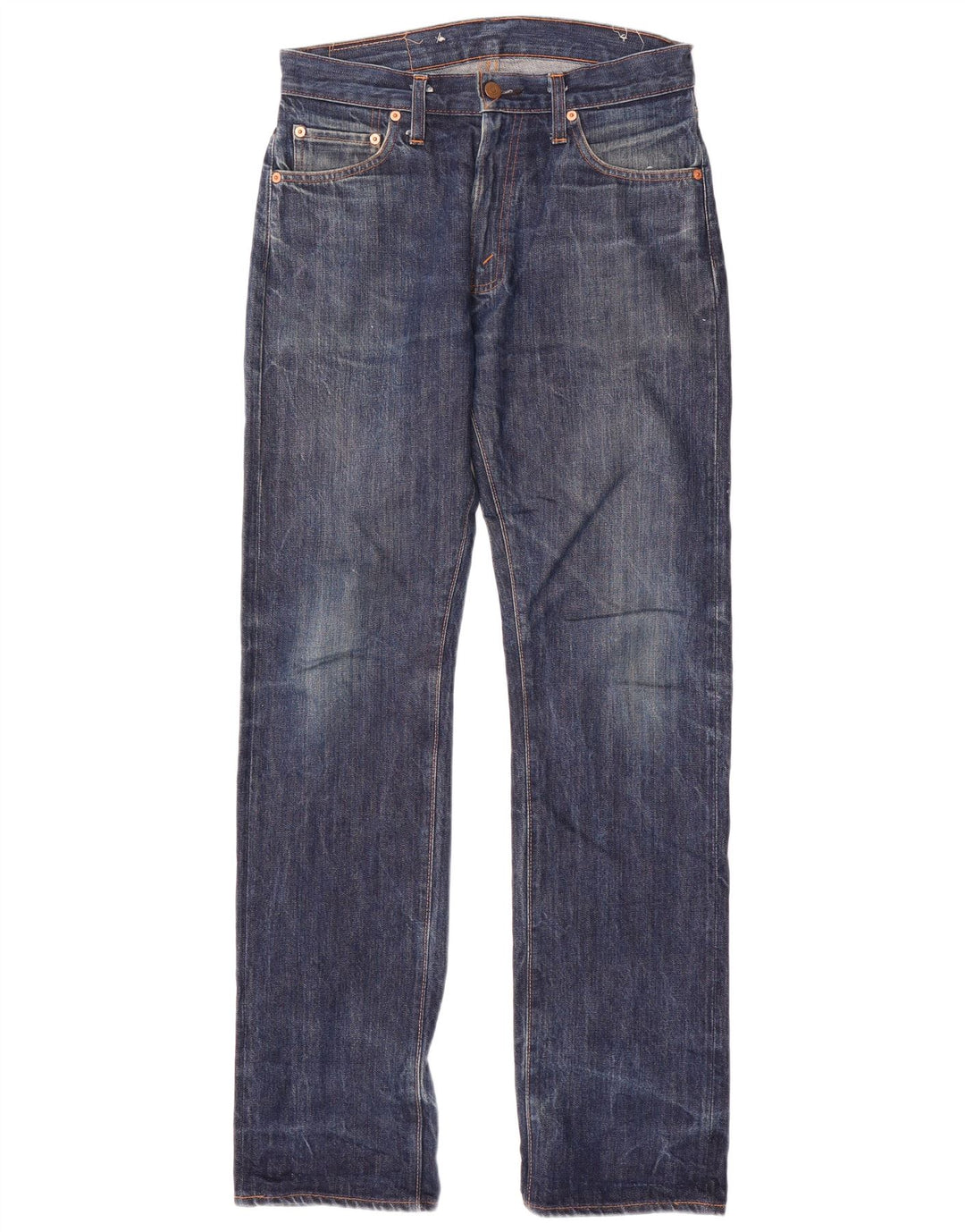 Levi's Masculino 505 Straight Jeans W30 L32 Azul Marinho Algodão