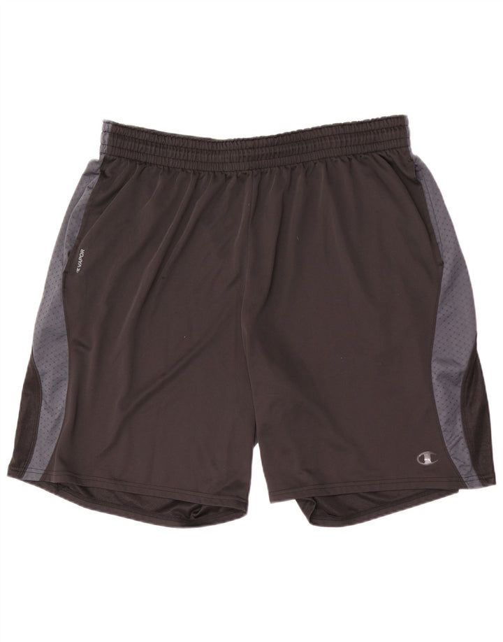 Shorts esportivos masculinos Champion 2XL poliéster colorblock preto