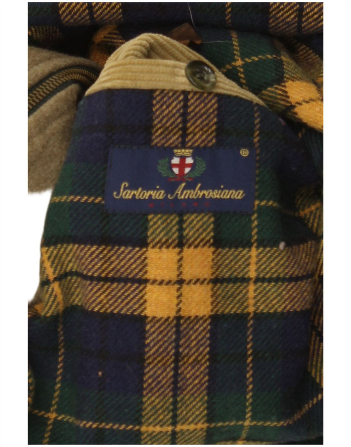 Sobretudo masculino vintage UK 40 grande cáqui