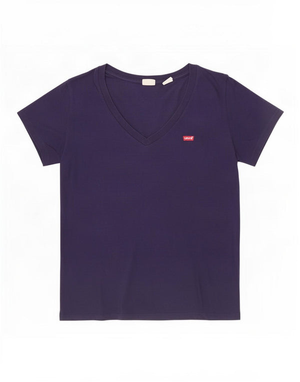 Camiseta feminina Levi's Top UK 14 médio algodão azul marinho
