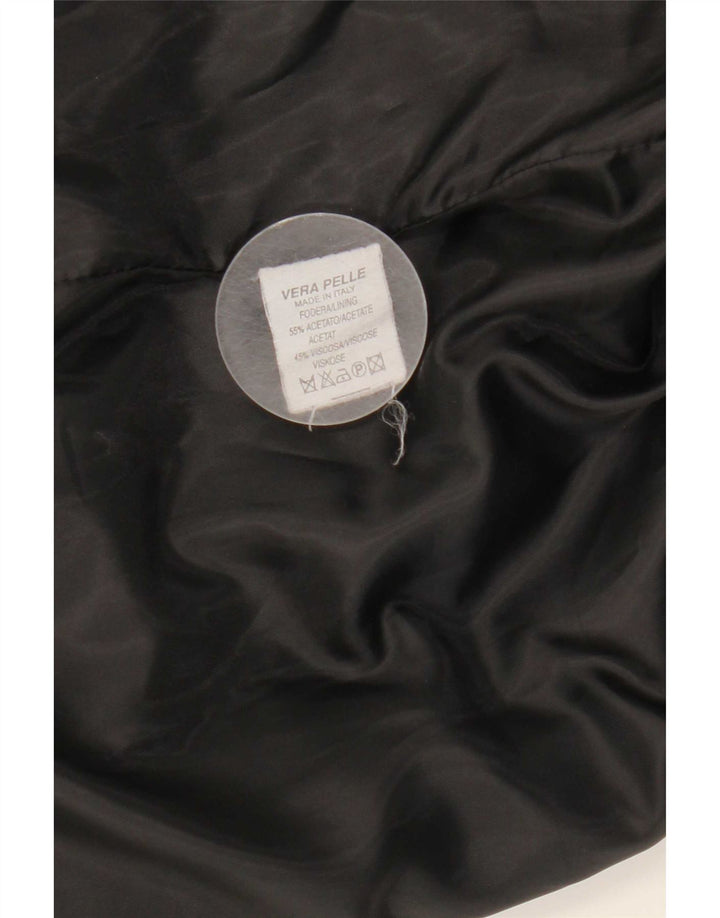 Jaqueta de couro masculina vintage IT 52 XL couro preto