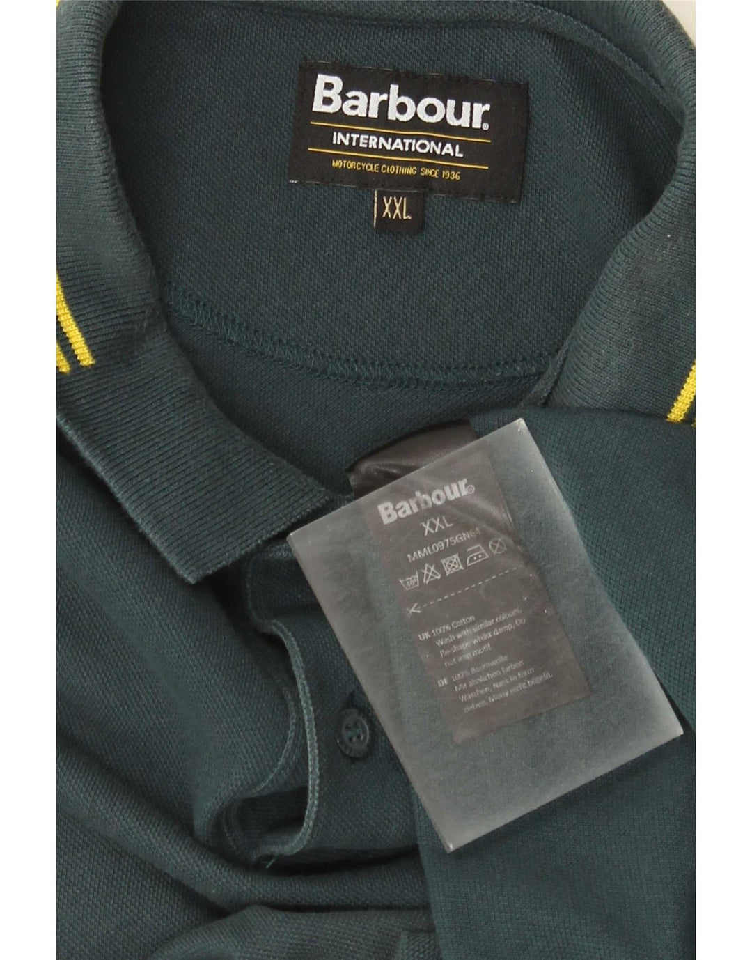 Camisa polo masculina Barbour 2XL algodão verde