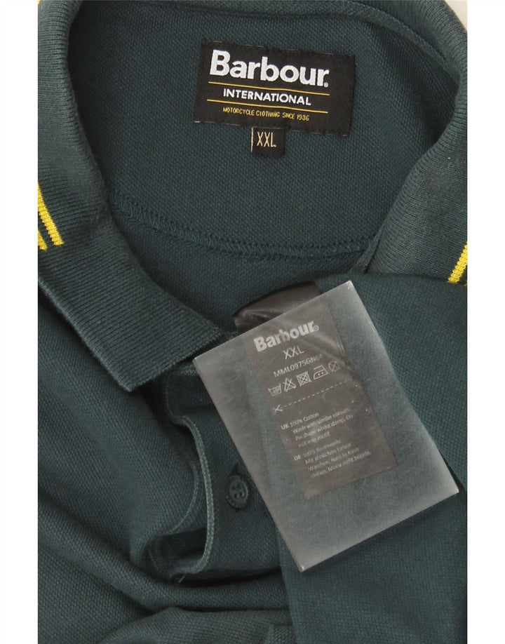 Camisa polo masculina Barbour 2XL algodão verde