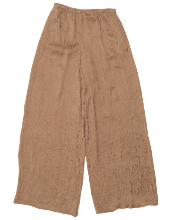 Zara Calça Cullotes Feminina XS W24 L31 Poliéster Bege