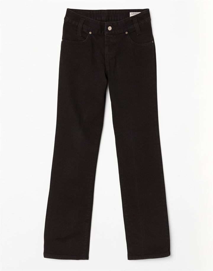 Jeans retos femininos Lee W30 L32 algodão preto