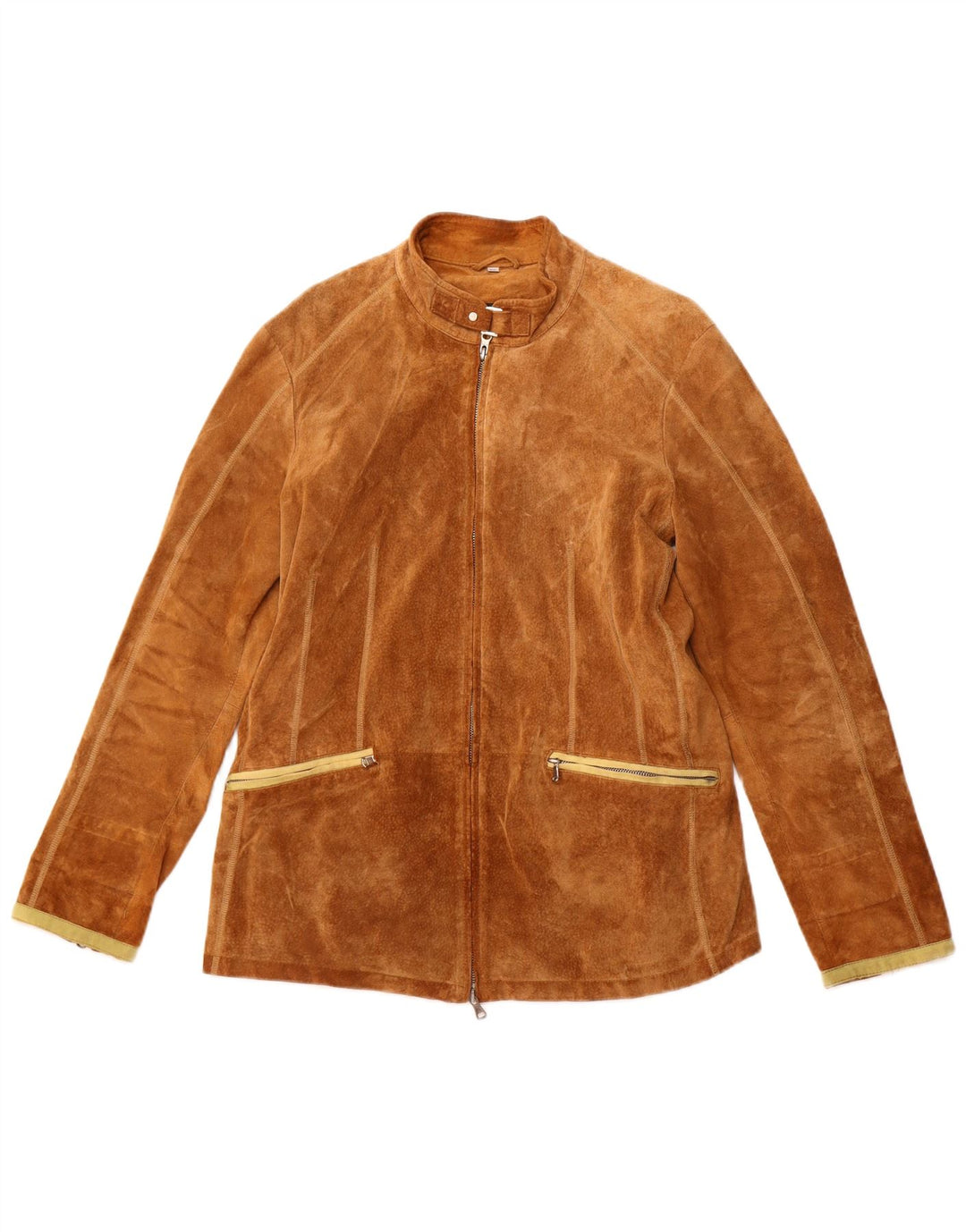 Jaqueta feminina VINTAGE de camurça IT 50 XL couro bege