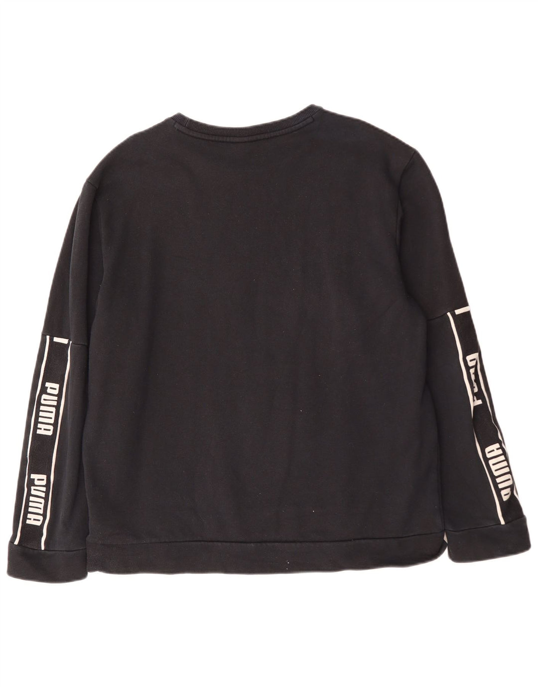 Puma Mens Graphic Moletom Jumper Grande Algodão Preto