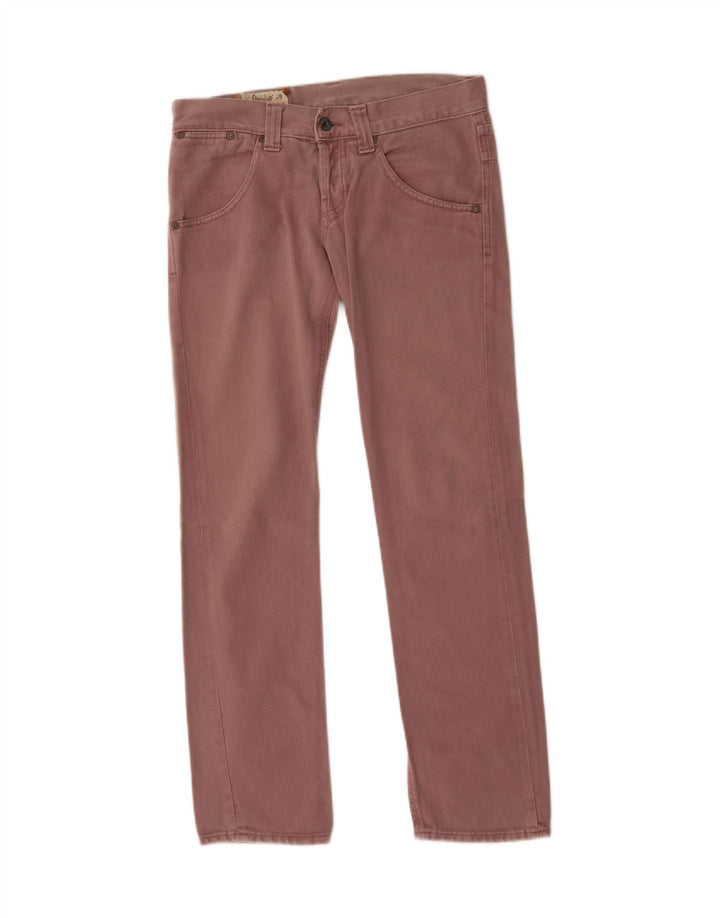 DONDUP Jeans retos femininos W28 L31 algodão borgonha