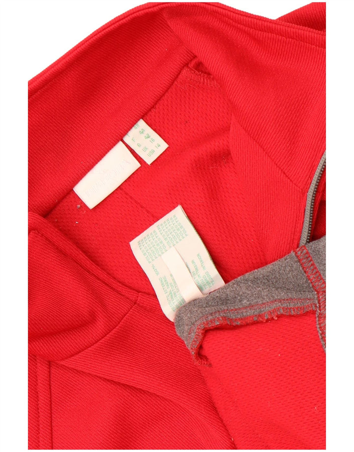 Jaqueta feminina Diadora UK 16 grande colorblock vermelho poliéster