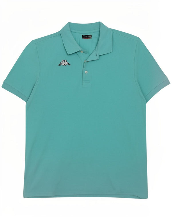 Camisa polo masculina Kappa XL algodão turquesa
