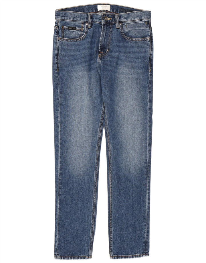 Quiksilver Mens Slim Jeans W30 L32 Azul Algodão