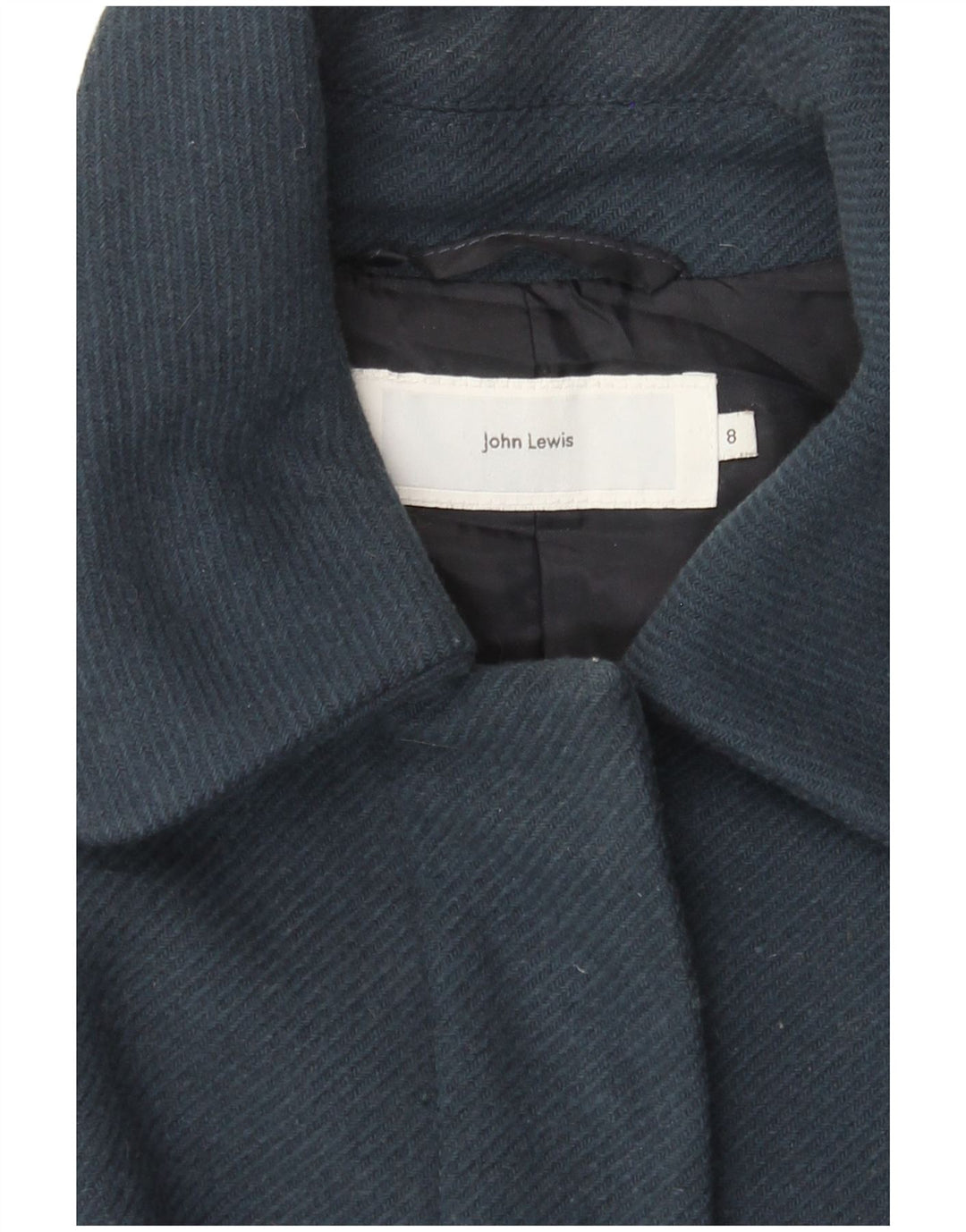 Sobretudo feminino John Lewis UK 8 pequeno azul marinho