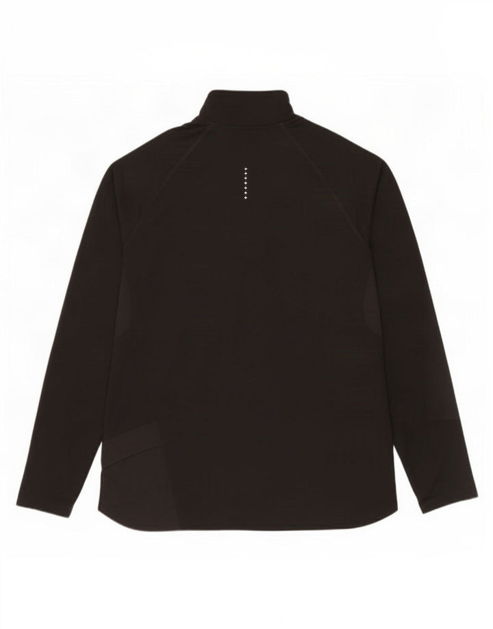 Puma Mens Zip Neck Pullover Treino Top Grande Preto