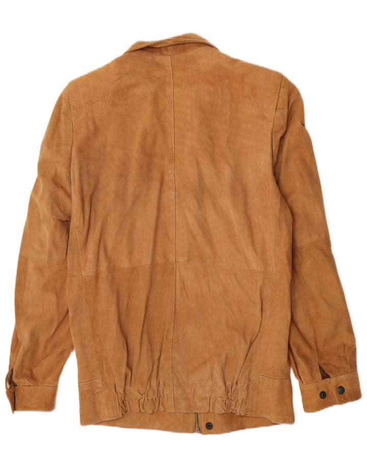 Jaqueta masculina vintage de camurça IT 46 pequena bege