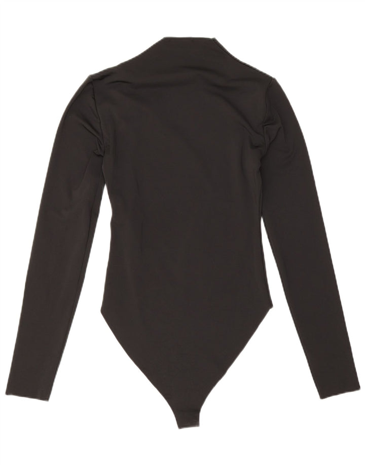 Macacão feminino de manga comprida Zara UK 8 pequeno poliéster preto